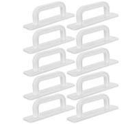 ELAYARD Tiradores Autoadhesivos para Armarios 5 Pares Tirador de Puerta Adhesivo Color Blanco Marfil Tamaño Pequeño sin Taladro para Cajones Puertas Correderas y Muebles de Cocina