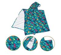 ELAYARD Toalla Poncho Infantil con Capucha Dinosaurio Verde Microfibra Súper Absorbente y para Bebés Secado Rápido y Protección contra Frío Toalla de Baño Cartoon para Niñas