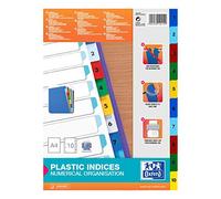 Elba 02619 - Hojas de registro, diseño multicolor (10 divisiones 1-10, plástico, A4, 25 unidades)