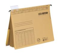 Elba 10 carpetas de cartón para tarjetas de crédito A4, 4 coches, color marrón