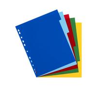 ELBA 100205075 - Separador para archivadores (A4, 5 partes), multicolor