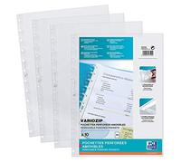 Elba 100206869 Fundas plástico A4 extraíbles Oxford, 10 unidades, Calidad 70 micras, Multitaladro