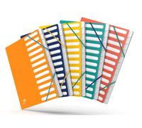 Elba 100208945 Boston clasificador cartulina brillante A4 12 posiciones tachuelas colores aleatorios