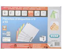 Elba 100330192 - Pack de 10 hojas de 27 etiquetas para carpetas colgantes para cajón