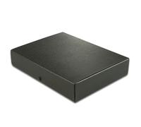 Elba 31416SW - Caja archivadora de documentos (cartón, capacidad para 580 hojas, 315 x 240 x 65 mm), color negro