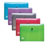 Elba 400031402 Hawai - Carpeta de polipropileno con cierre (A5, 5 unidades), varios colores