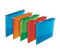 Elba 400076118 - Lote de 5 carpetas colgantes Design fondo V A4 polipropileno surtido