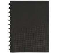 Elba 400078998 Memphis Variozip - Carpeta con fundas desmontables para 60 documentos (polipropileno opaco, A4), negra, color Negro