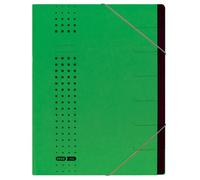 Elba 42495GN - - Carpeta con elásticos y páginas del 1 al 7 color verde