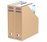 Elba 83521 - Revistero archivador (sistema de lengüetas, con inscripciones impresas para archivado, 12 unidades), color marrón