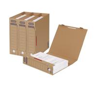 Elba 83523 - Caja archivadora (A4, sistema de lengüetas, capacidad de 500 hojas aprox., 30 unidades), color marrón