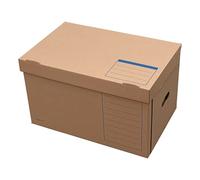 Elba 83538 - Caja de almacenamiento (tapa abatible, 10 unidades), color marrón