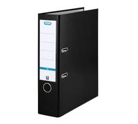 Archivador de palanca Elba de 80 mm de lomo tamaño din a4 cartón compacto polipropileno de color negro con rado