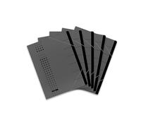 Elba Chic - Carpeta con 7 compartimentos (cartón), color gris oscuro