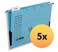 ELBA chic ULTIMATE - Carpeta colgante (DIN A4, 5 unidades), color azul