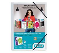 ELBA Eckspannermappe POLYVISION, DIN A4, PP, weiß