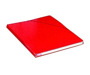 Elba Eurofolio Alpina - Portafolios con elásticos A4 21 x 29,7 cm, color rojo rubí DOS 15MM