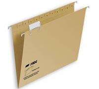 Elba Fade, Carpeta Colgante A4 con Visor Superior, Cartulina Kraft Eco 220gr, Varilla Flex Metal, Caja 50 Unidades