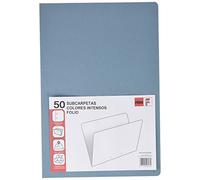 Elba Fade - Pack de 50 subcarpetas simples recicladas, Fº, color azul
