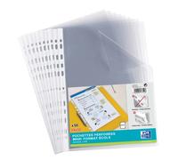 Elba - Fundas perforadas transparentes de polipropileno para archivador de gran formato (24 x 32 cm), bolsa de 50