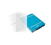Elba, Fundas Plástico Multitaladro, Folio (A4), Cristal Transparente, 100 Unidades