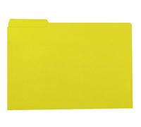 Elba Gio - Pack de 50 subcarpetas con pestaña izquierda, color amarillo