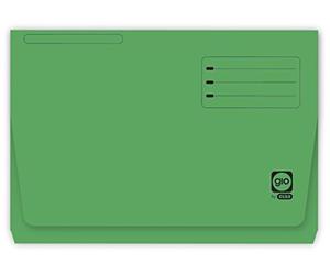 Elba Gio, Subcarpeta A4 Cartulina con Bolsa y Solapa, Material Reciclado, Color Verde, 25 unidades