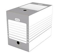 Elba - Juego de cajas archivadoras automáticas 20 unidades, color gris Dos 20 cm