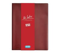 Elba Le Lutin - Carpeta archivadora (30 fundas A4, PVC), color rojo granate
