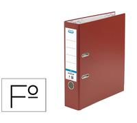 Elba Lever Folder Cartón forrado de PVC con Rado Top Folio Lomo 80 mm Rojo