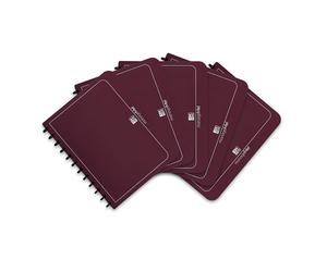 Elba Manageme! - Carpeta de anillas (5 unidades), color burdeos