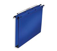 Elba Oaz 10 carpetas colgantes Cajón fondo 30 mm Foolscap polipropileno opaco azul