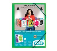 Elba Polyvision - Carpeta, con DIN A4 de visión Weber Funda, GR N, VE = 1 verde