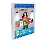 Elba Polyvision - Carpeta de cartón (Blanco, A4, 100 hojas, 1,5 cm, 12 piezas