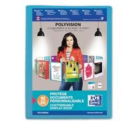Elba Polyvision Display Book Polypropylene 20 Clear Pockets A4 Blue Ref 100206087