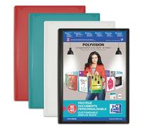 Elba Polyvision - Portafolio personalizable con fundas de polipropileno A4, opaco, color aleatorio, color Assorti: bleu, vert, rose, noir, blanc 120 vues