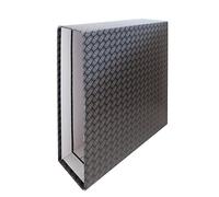 Caja de archivador Elba de 85 mm de lomo tamaño din a4 cartón entrecolado de color negro