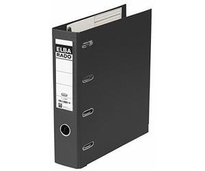 Elba Rado Plast - Archivador palanca en PVC, A4, color negro