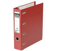 Elba Rado Plast - Archivador palanca en PVC, A4, color rojo