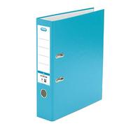 Archivador de palanca Elba de 80 mm de lomo tamaño folio cartón forrado de color turquesa con rado