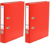 Elba Rado Top - Archivador palanca forrado en polipropileno, A4, Lomo de 50 mm, Color Rojo (Paquete de 2)