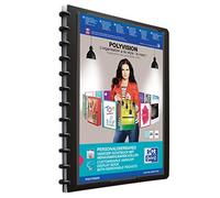 Elba RingBinder - Archivador con anillas con 20 fundas A4, negro