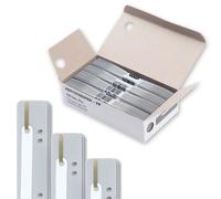 Elba - Tiras con varillas metálicas ajustables cortas para archivadores, Gris, paquete de 25
