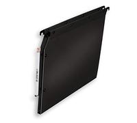 Elba Ultimate PP - Lote de 10 carpetas colgantes para armario (15 mm), color negro