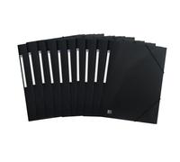 Elba Urban 400104347 - Carpeta con gomas elásticas (10 unidades, DIN A4, plástico opaco, con 2 gomas elásticas), color negro