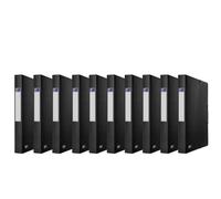 ELBA Urban - Cajas de almacenaje (10 unidades, tamaño A4, plástico), color negro