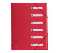 Elba Urban plástico de carpeta DIN A4 con 12 compartimentos, 10 unidades con 5 blickdichten Colores Surtidos, color rojo 6 compartimentos
