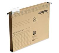 Elba Vertic Ultimate 85482 - Carpetas colgantes (apertura lateral, fondo de cartón duro, hasta 180 páginas, 25 unidades), color marrón