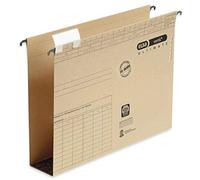 Elba Vertic Ultimate 85486 - Carpeta colgante (apertura lateral, fondo de cartón duro, hasta 580 hojas DIN A4, 25 unidades), color marrón