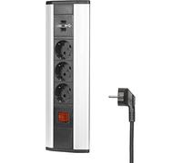 Elbe Inno Regleta Enchufes, Esquina Enchufes Multiple con 3 enchufes, 2 Puertos USB e Interruptor, regleta Esquina Cocina, Montaje en Pared, acodado, Apto para Oficina, Cocina y worktops EL4603KU